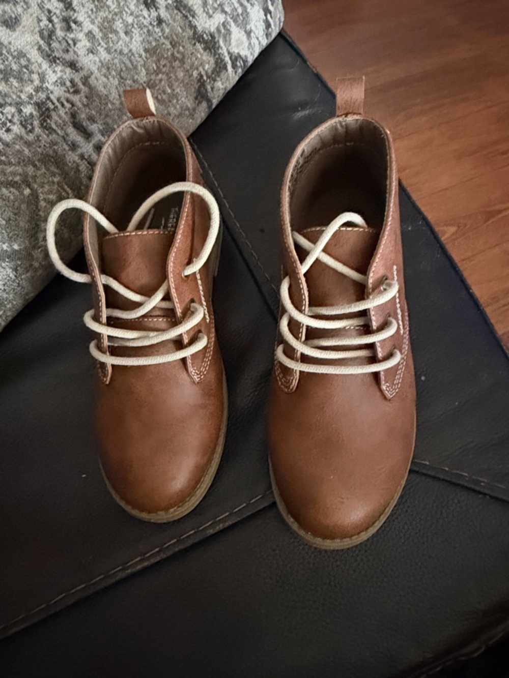 Kids Brown Lace-Up Ankle Boots for Everyday Wear